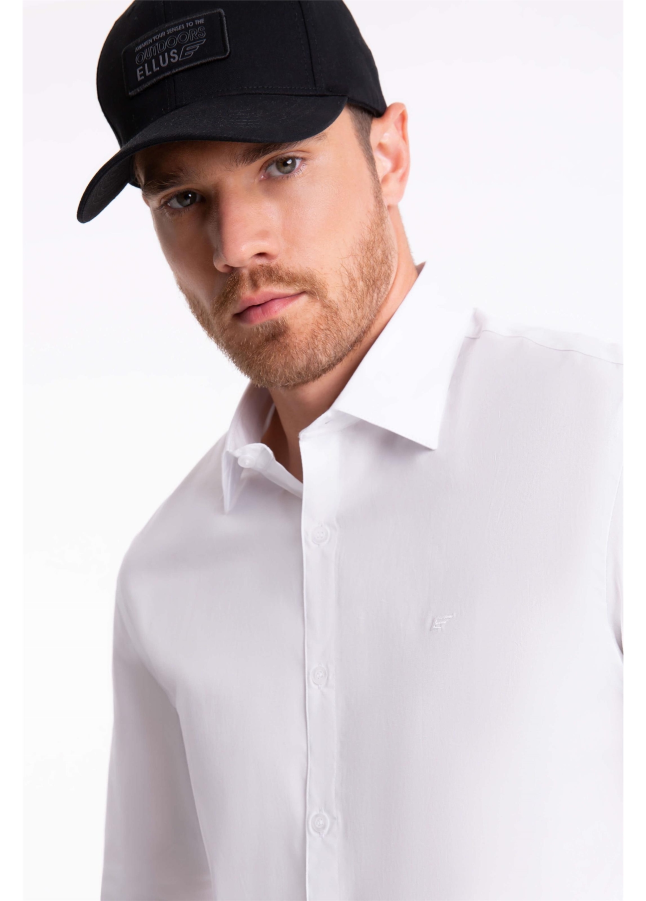 Camisa Tricoline Slim Italian Branco  Pç/P)