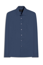 Camisa Tricoline Slim Italian Purple Blue