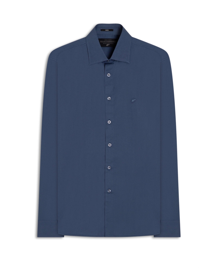 Camisa Tricoline Slim Italian Purple Blue