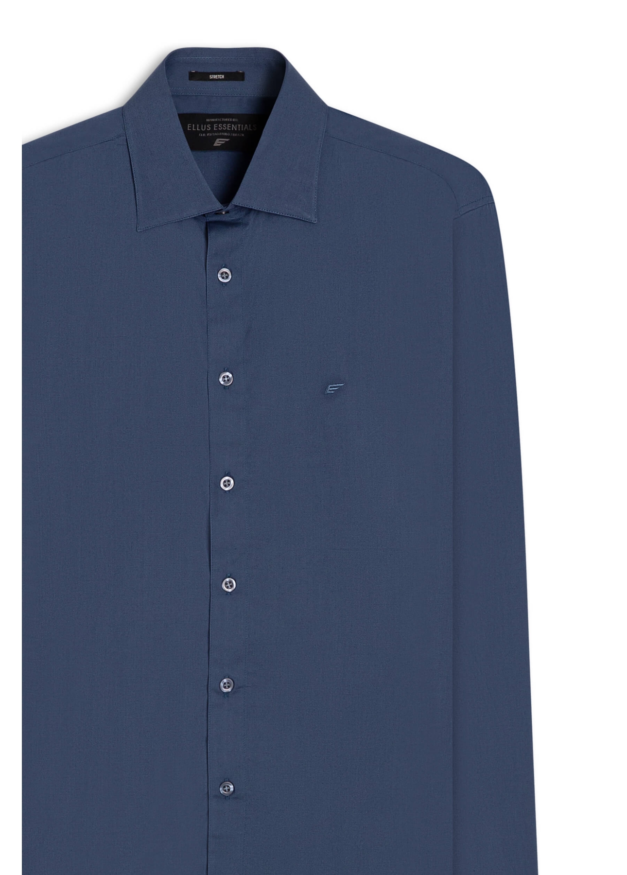 Camisa Tricoline Slim Italian Purple Blue