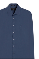 Camisa Tricoline Slim Italian Purple Blue