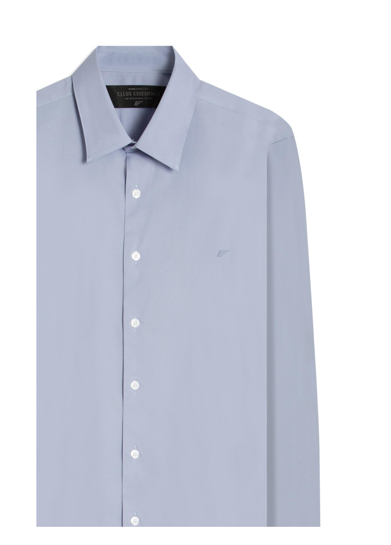 Camisa Tricoline Slim New Irish Azul Bic