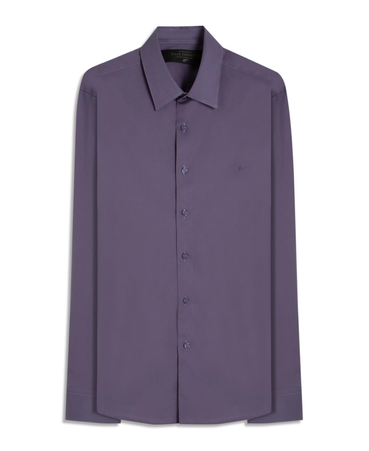 Camisa Tricoline Slim New Irish  Azul Chofer