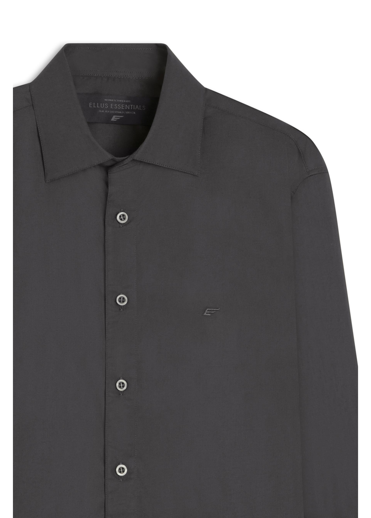 Camisa Tricoline Slim New Irish  Grafite