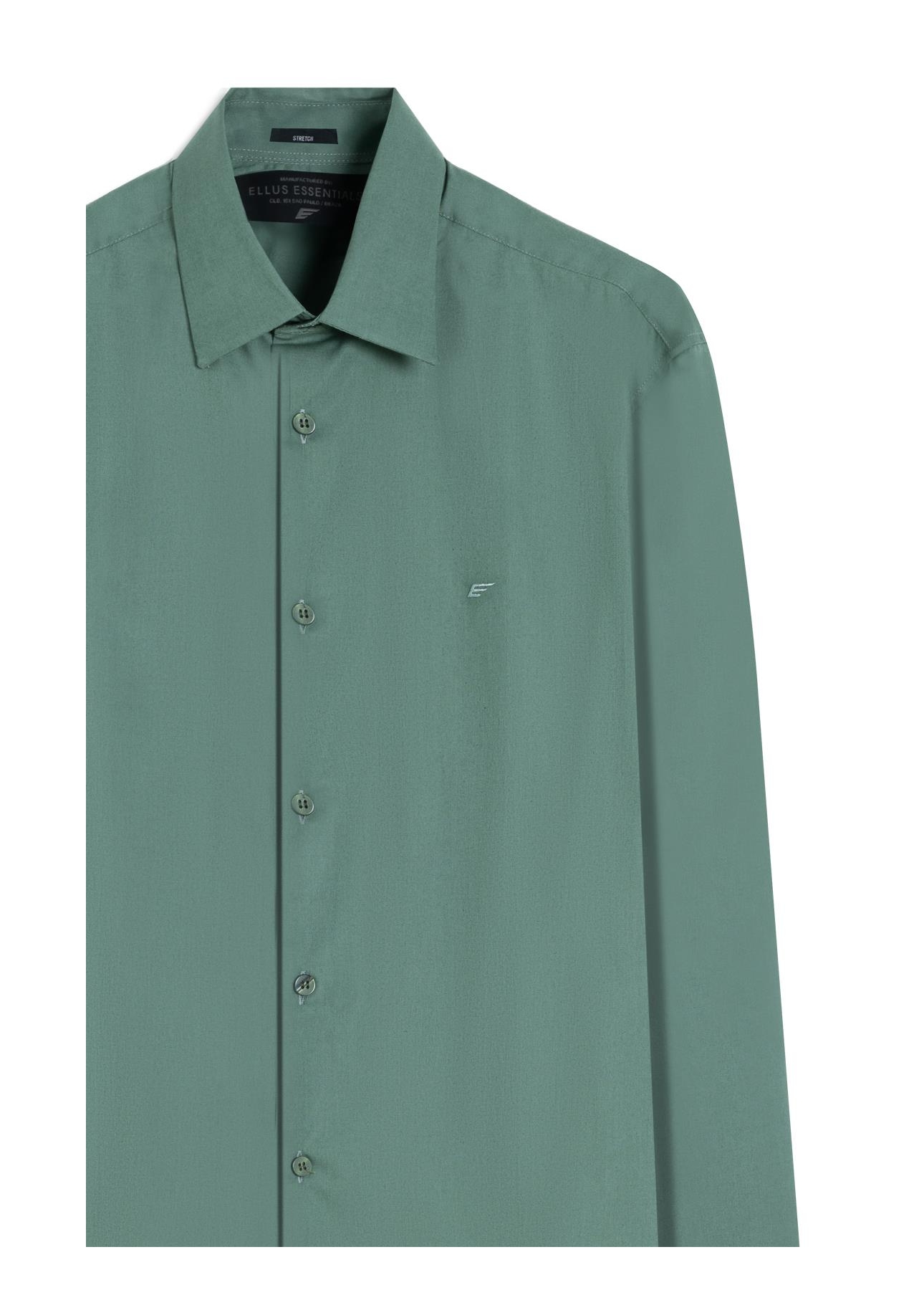 Camisa Tricoline Slim New Irish Verde Army
