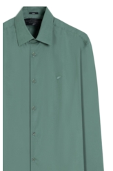 Camisa Tricoline Slim New Irish Verde Army