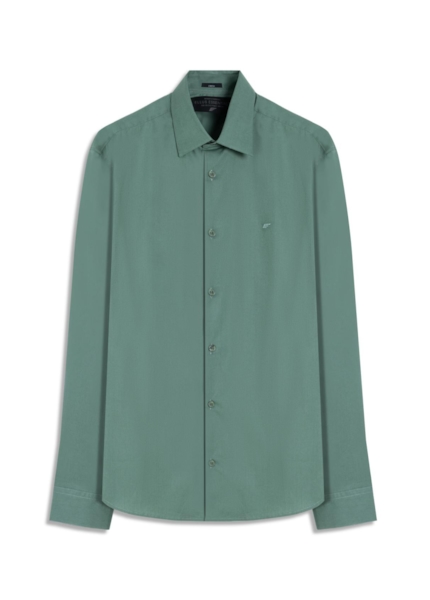 Camisa Tricoline Slim New Irish Verde Army