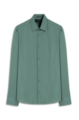 Camisa Tricoline Slim New Irish Verde Army