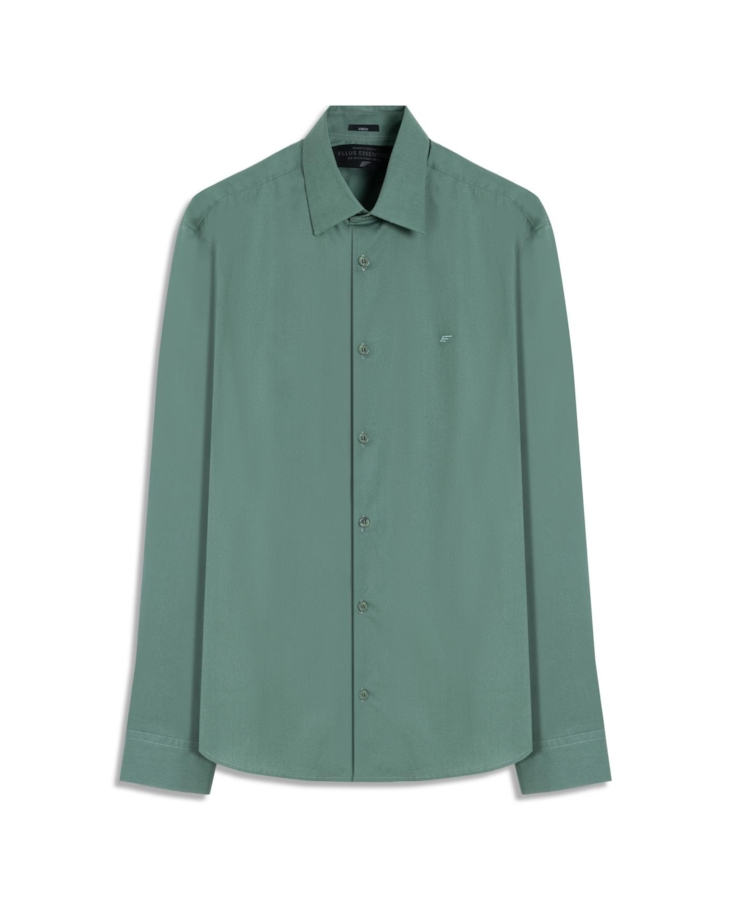 Camisa Tricoline Slim New Irish Verde Army