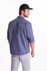 Camisa Tricoline Slim New Italian Marinho