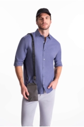 Camisa Tricoline Slim New Italian Marinho