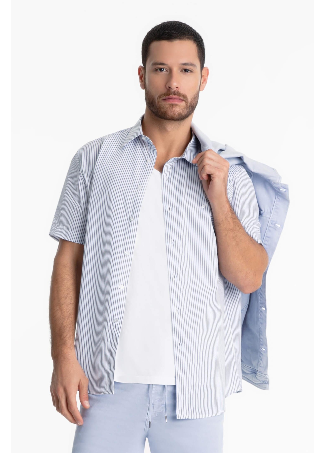 Camisa Tricoline Space Overshirt Marinho
