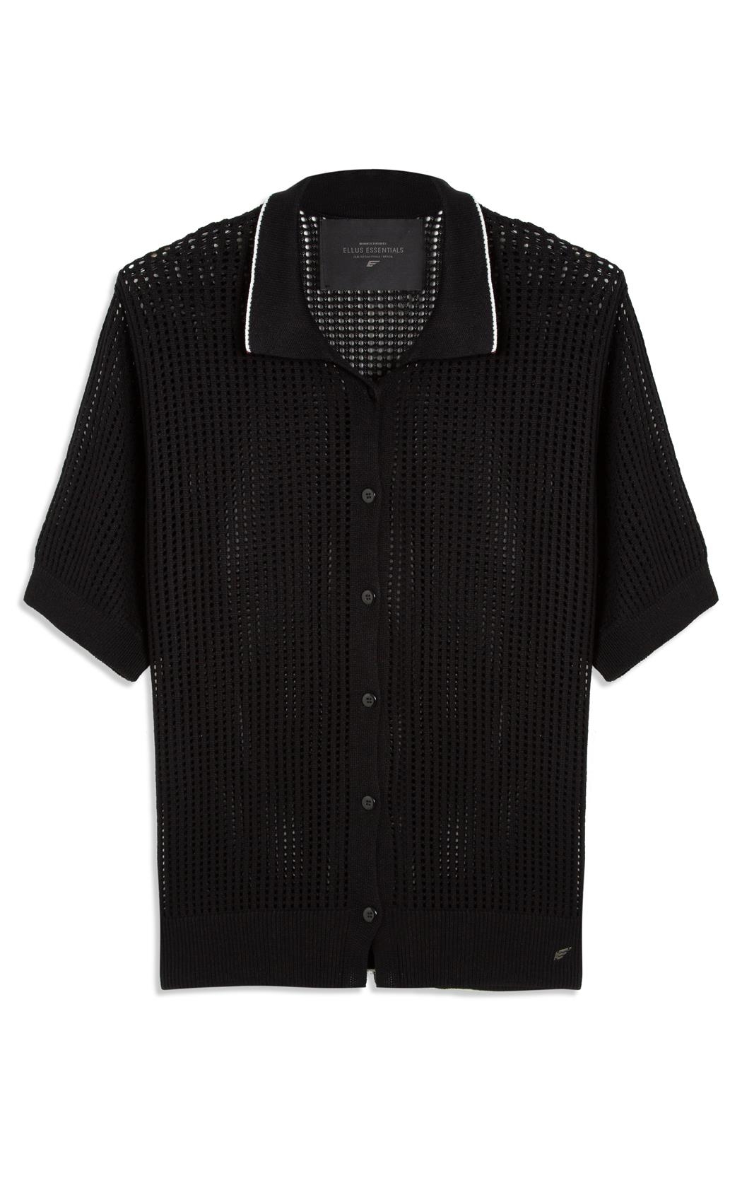 Camisa Tricot Knitted Polo Preto