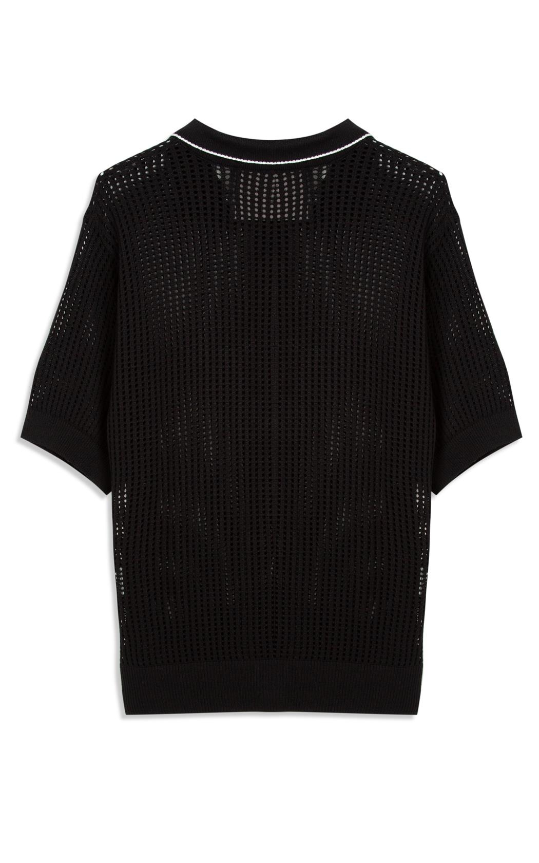 Camisa Tricot Knitted Polo Preto