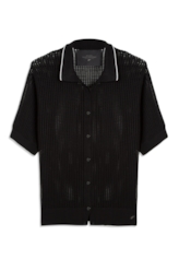 Camisa Tricot Knitted Polo Preto