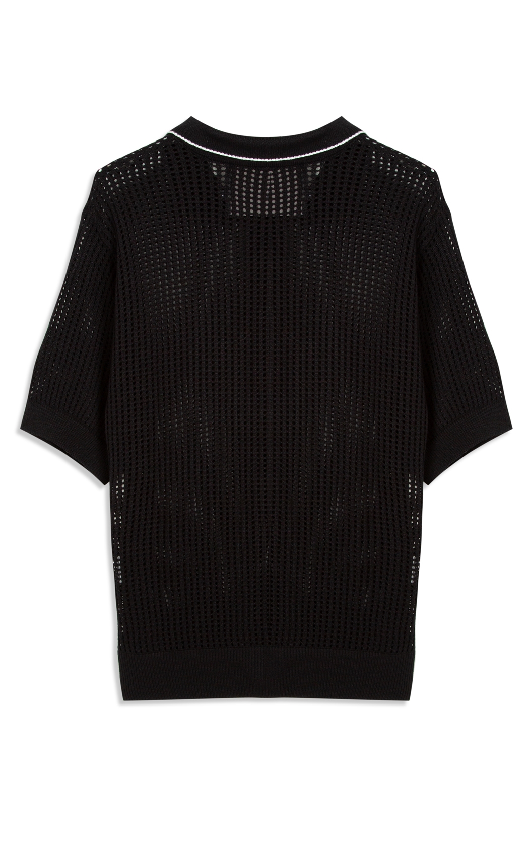 Camisa Tricot Knitted Polo Preto