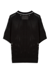 Camisa Tricot Knitted Polo Preto