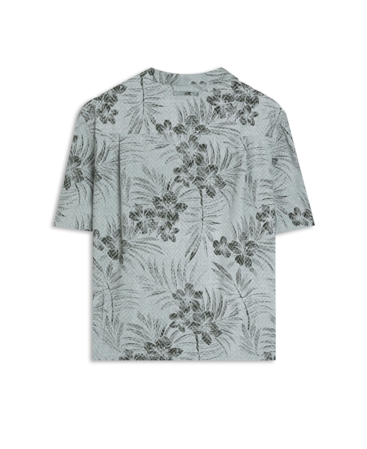 Camisa Tropical Foggy Americ Cinza