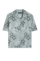 Camisa Tropical Foggy Americ Cinza