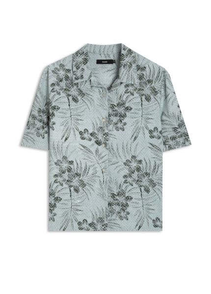 Camisa Tropical Foggy Americ Cinza