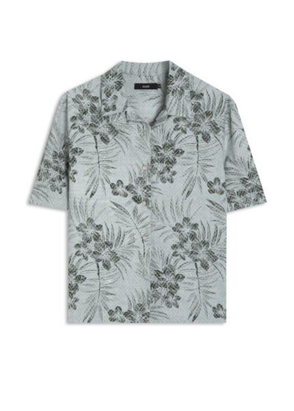 Camisa Tropical Foggy Americ Cinza