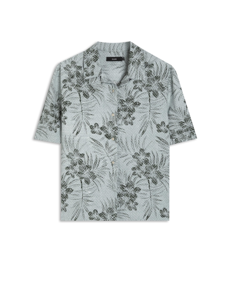 Camisa Tropical Foggy Americ Cinza
