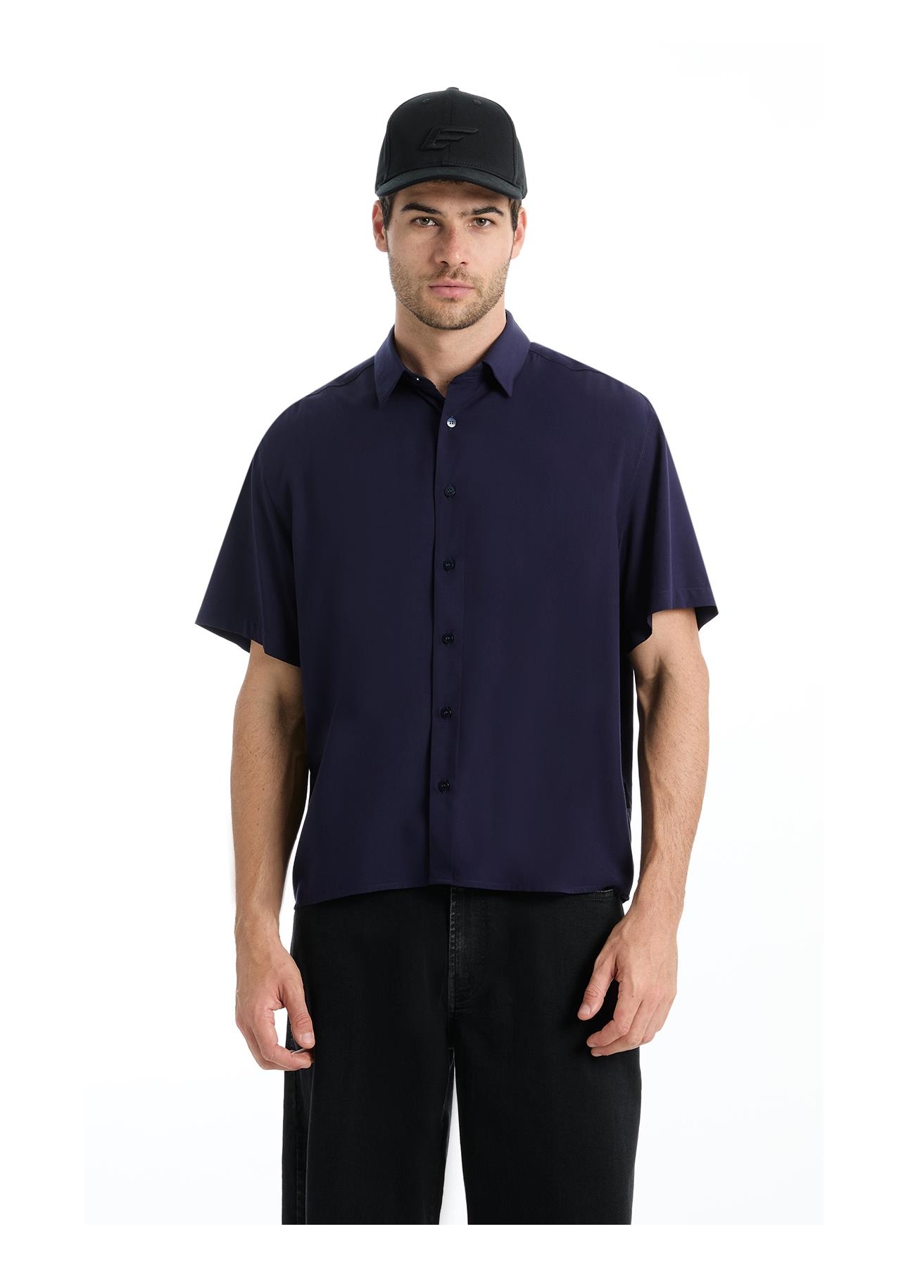 Camisa Vintage Xangai Fusioned Dark Navy