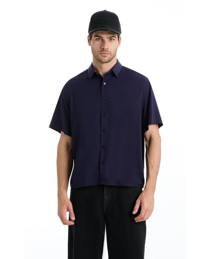 Camisa Vintage Xangai Fusioned Dark Navy