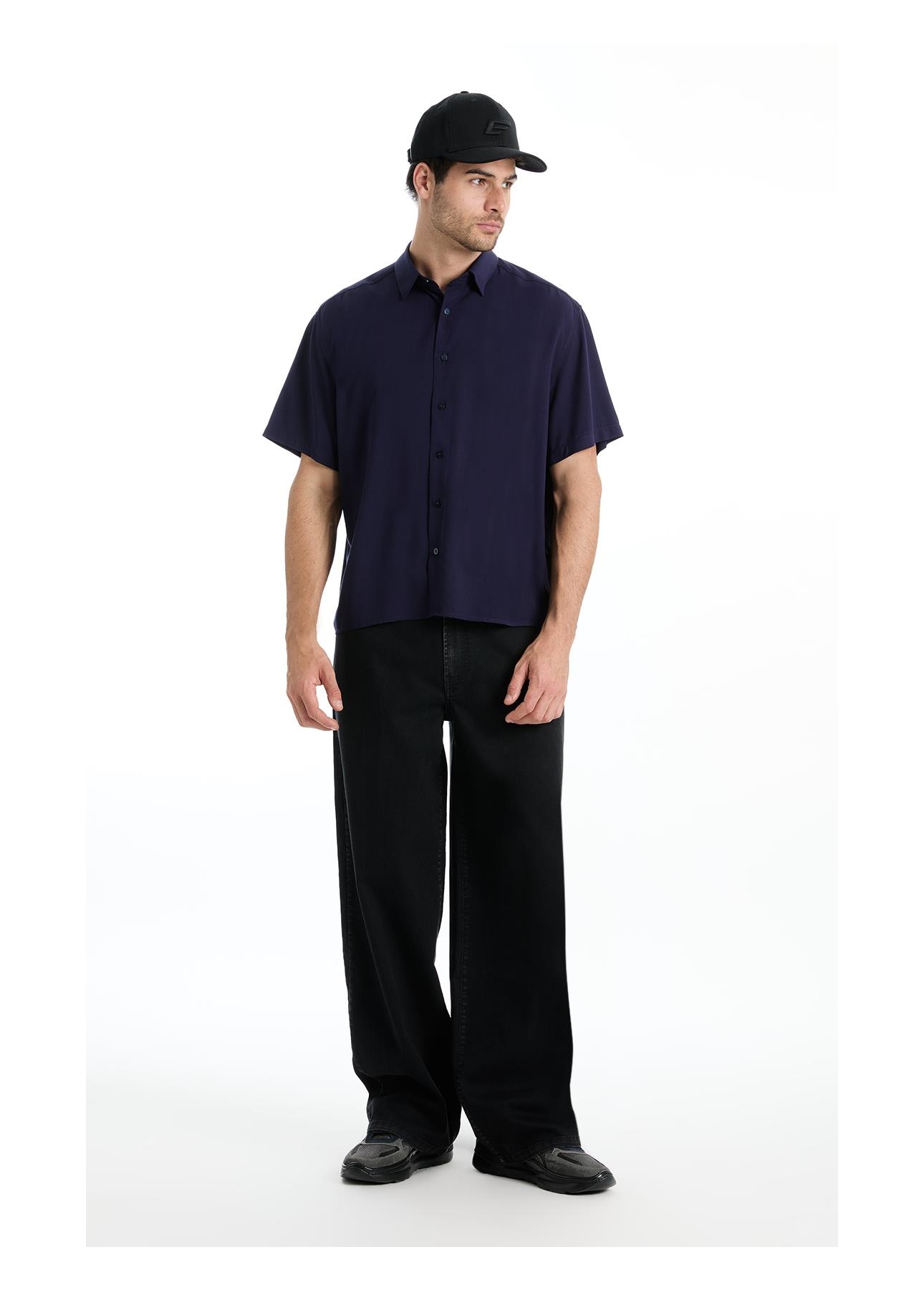Camisa Vintage Xangai Fusioned Dark Navy
