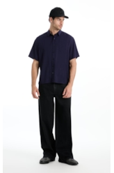 Camisa Vintage Xangai Fusioned Dark Navy
