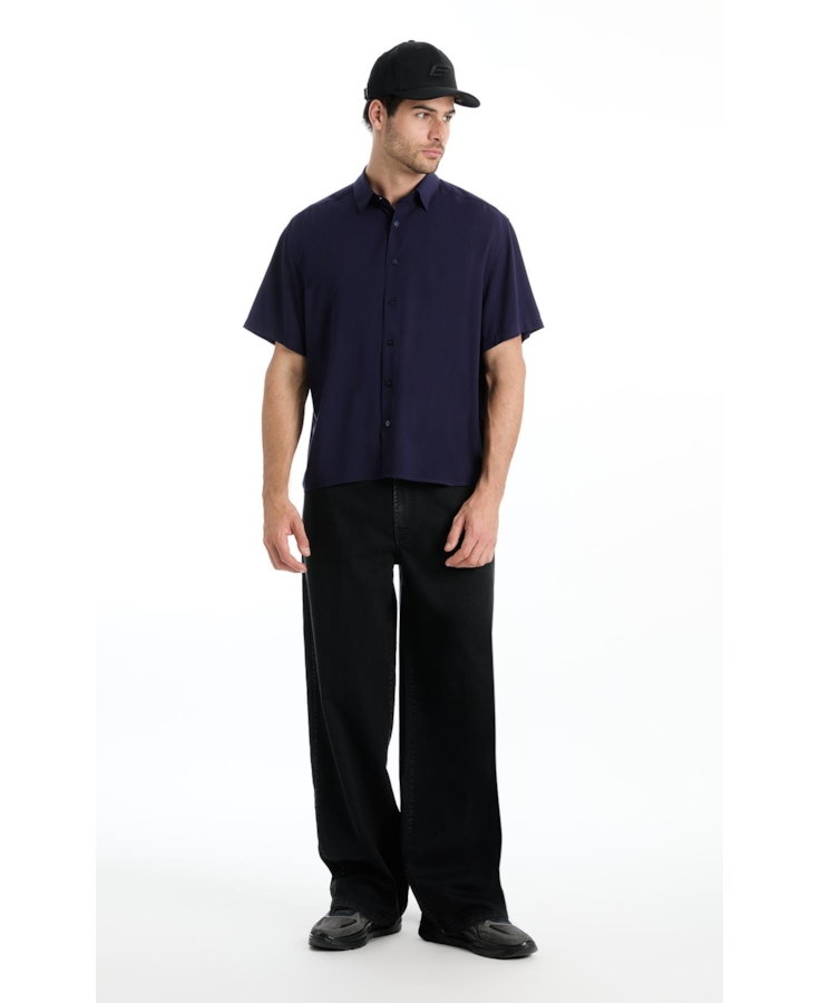 Camisa Vintage Xangai Fusioned Dark Navy