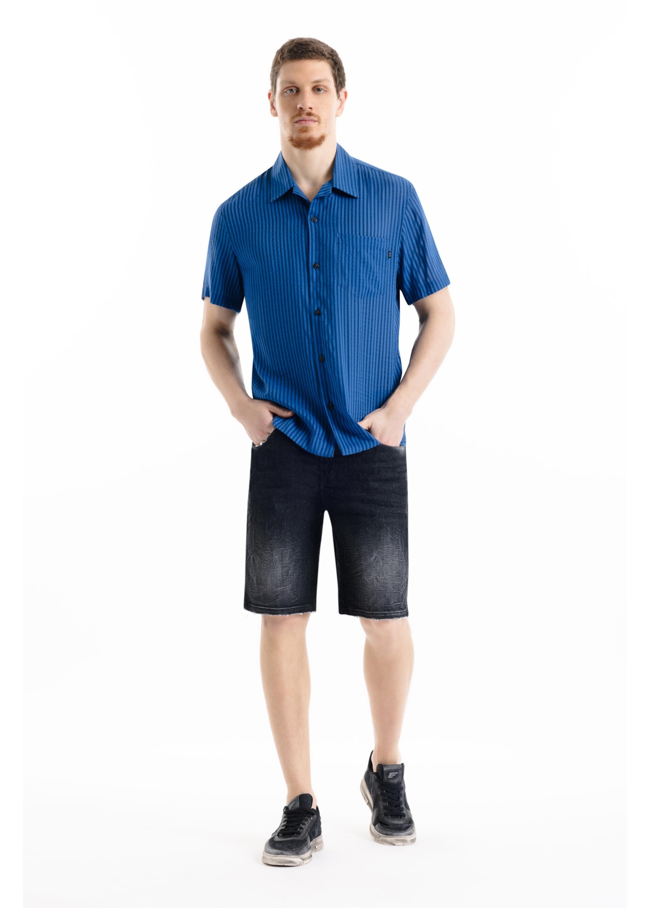 Camisa Visco Blend American Azul Bic