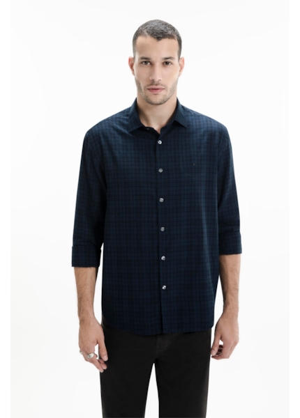 Camisa Visco Blend Classic New Italian Marinho