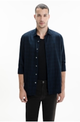 Camisa Visco Blend Classic New Italian Marinho