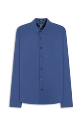 Camisa Visco Classic Xangai Fusioned Azul Jeans