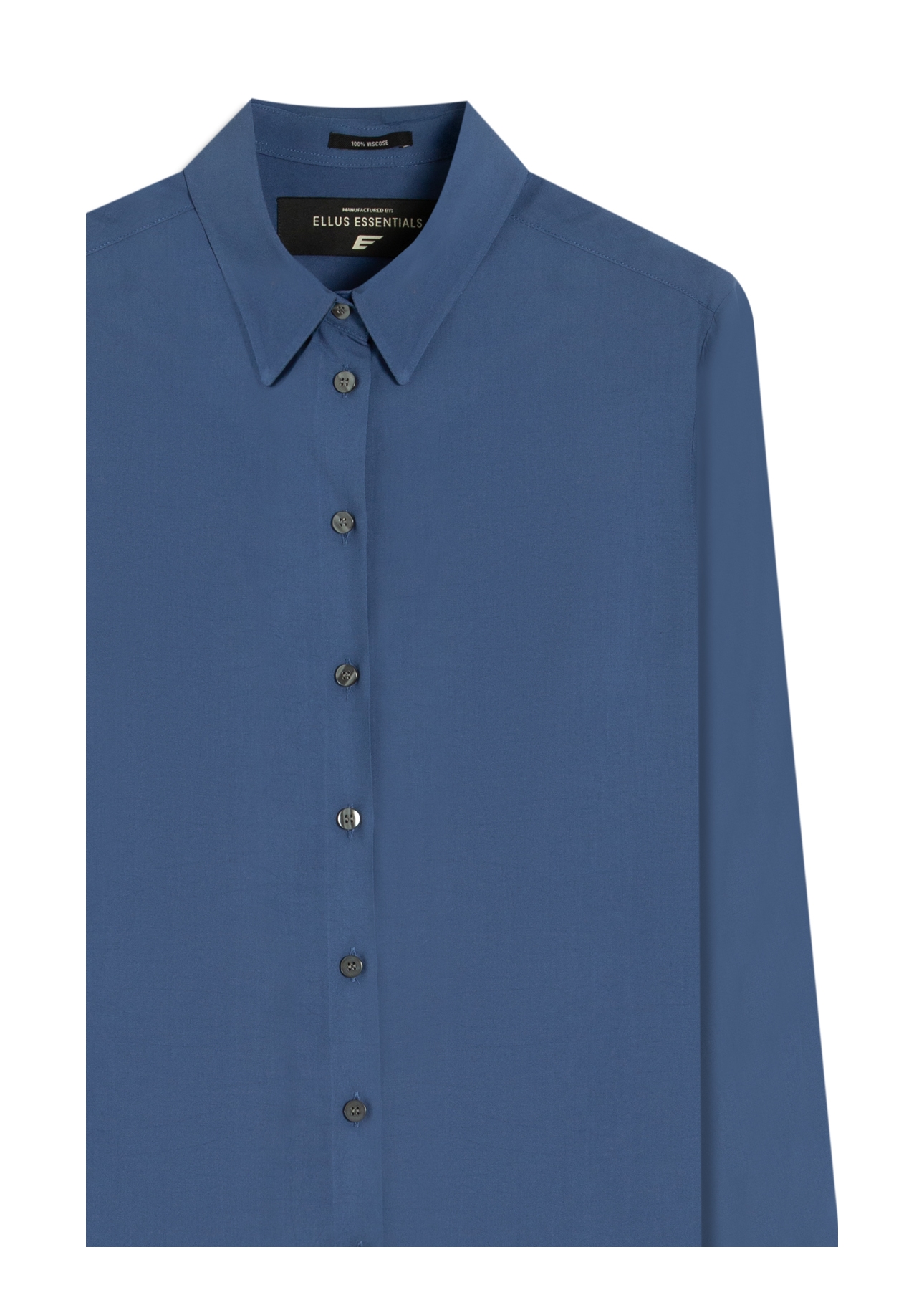 Camisa Visco Classic Xangai Fusioned Ml Azul Jeans