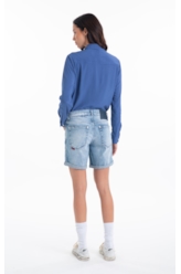 Camisa Visco Classic Xangai Fusioned Ml Azul Jeans