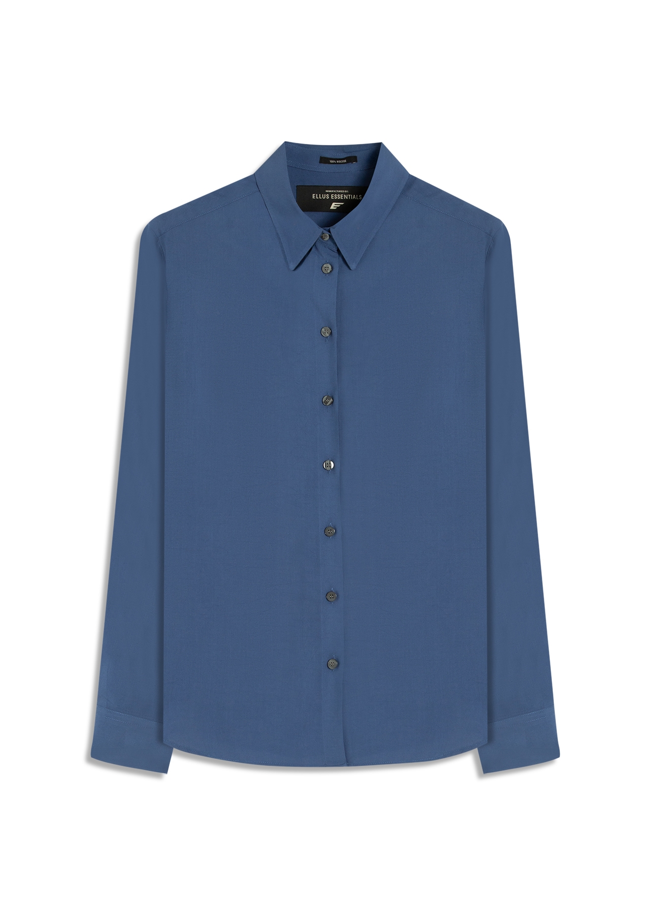 Camisa Visco Classic Xangai Fusioned Ml Azul Jeans