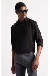 Camisa Visco Classic Xangai Fusioned Preto