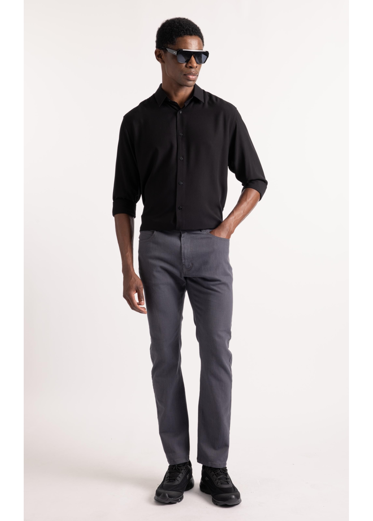 Camisa Visco Classic Xangai Fusioned Preto