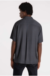 Camisa Visco Colden Stripes American Dark Brown