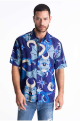 Camisa Visco Draconids Surf Anatomic Azul
