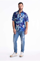 Camisa Visco Draconids Surf Anatomic Azul