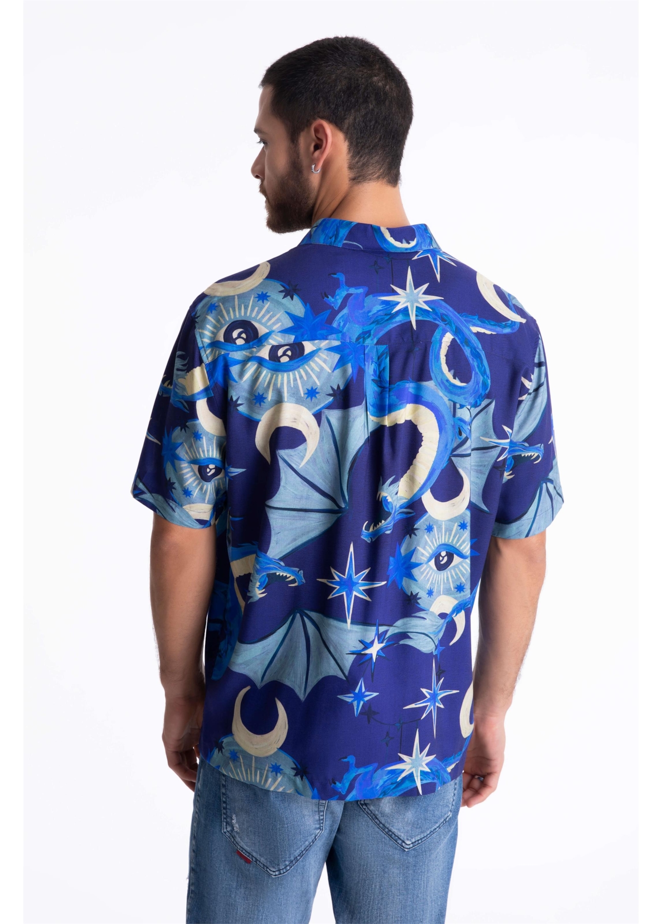 Camisa Visco Draconids Surf Anatomic Azul