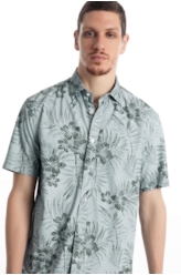 Camisa Visco Garden Surf New Italian Mc Cinza