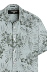 Camisa Visco Garden Surf New Italian Mc Cinza