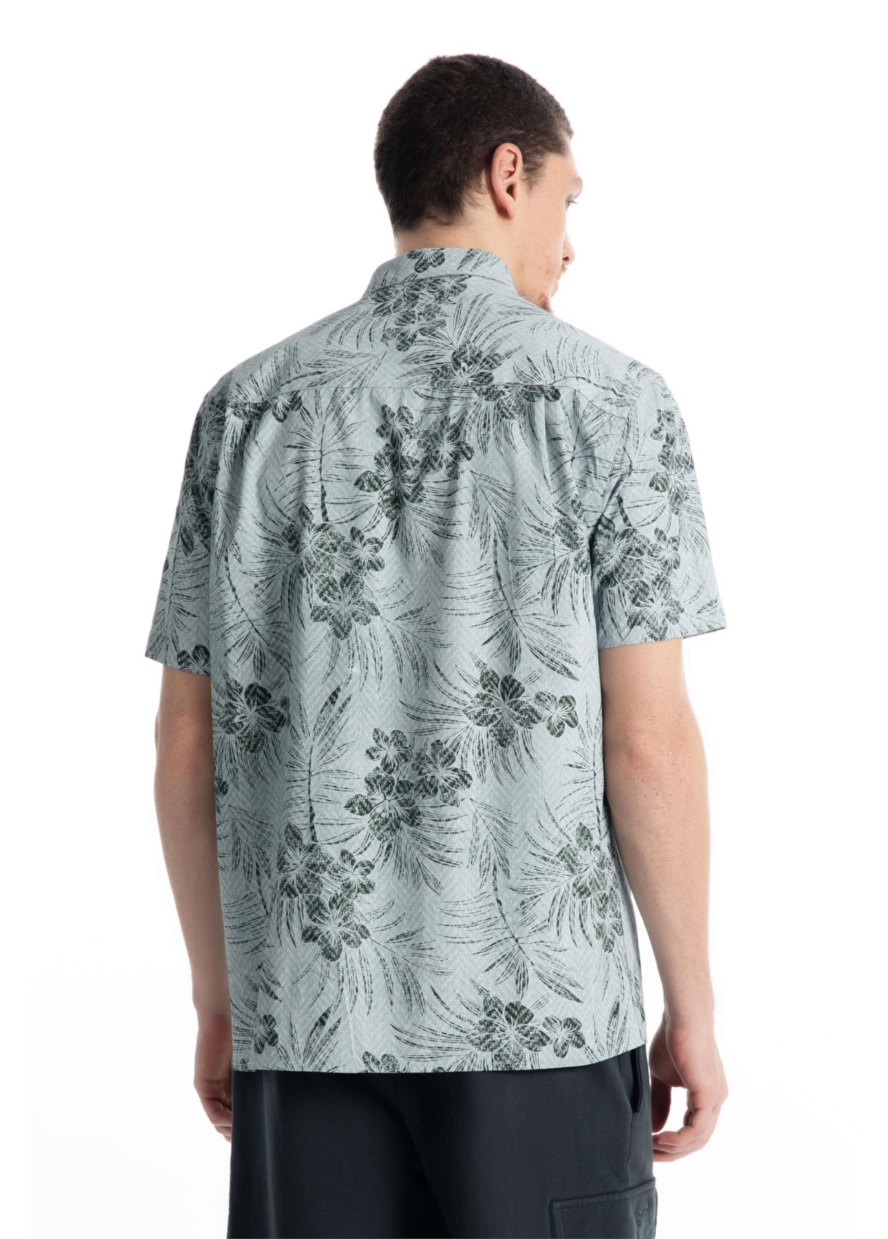Camisa Visco Garden Surf New Italian Mc Cinza