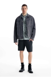 Camisa Visco Garden Surf New Italian Mc Cinza