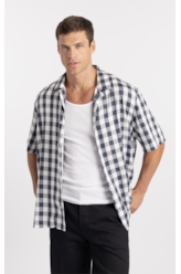 Camisa Visco Irving Vintage Hawai Dark Navy