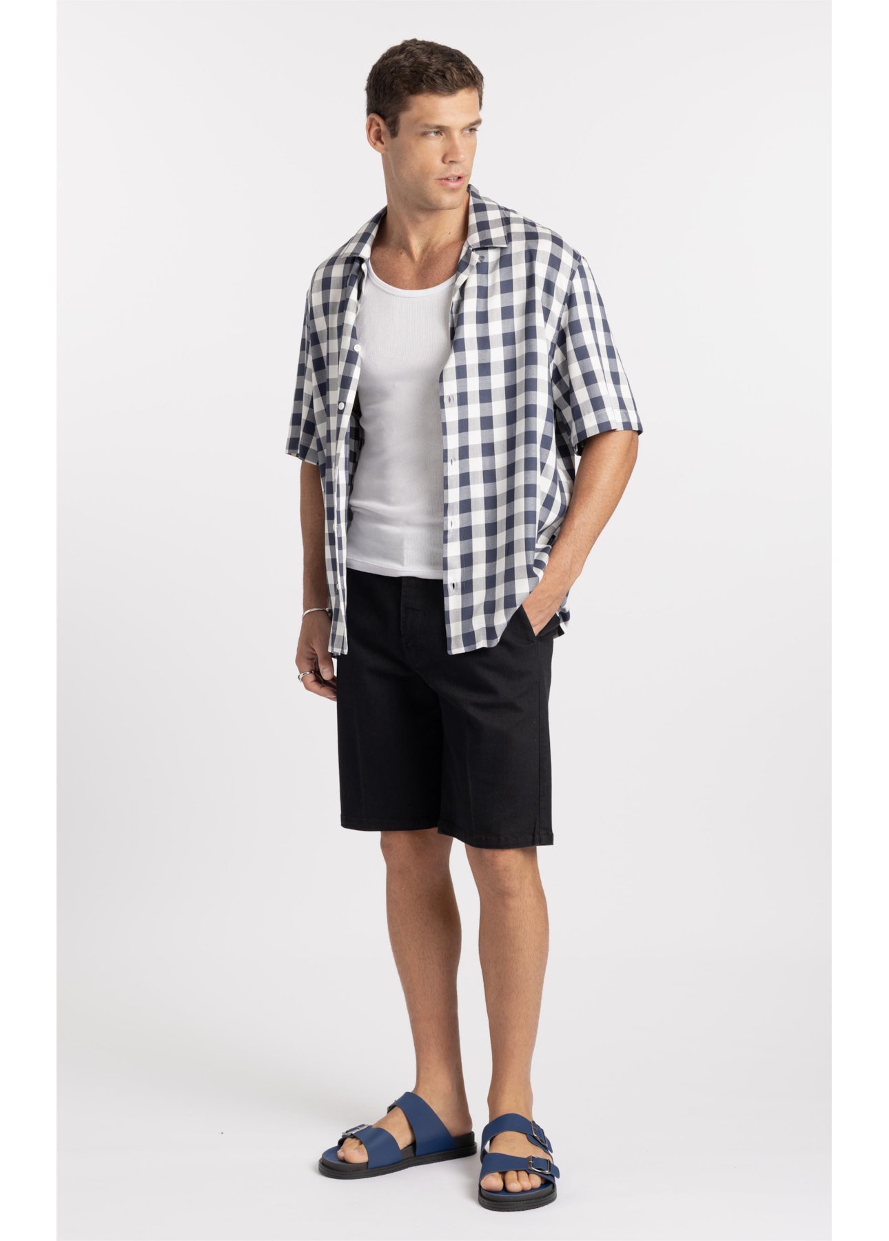 Camisa Visco Irving Vintage Hawai Dark Navy